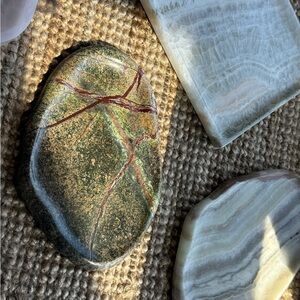 Green and Red Stone Coaster